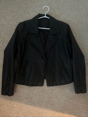 Blank NYC Vegan Black Moto Jacket - Size L